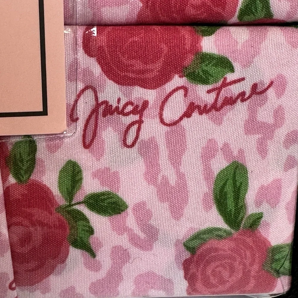 Juicy Couture Queen Sheet Set Pink Rose Leopard 6 Piece Bedding Set New
